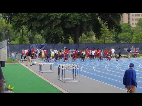 11-12 girls 100m dash finals, Icahn Stadium