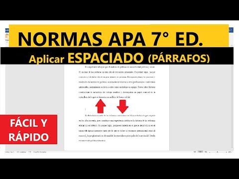 APLICAR ESPACIADO entre PÁRRAFOS FÁCILMENTE en WORD Según NORMAS APA SÉPTIMA EDICIÓN (7ma)