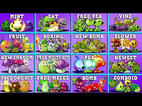 Random 16 Best Team Plants vs All Zombies - Who Will Win? - PvZ 2 Team Plant Battlez