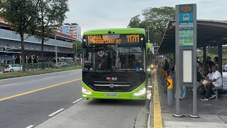 SBS Transit Zhongtong LCK6126EVG N12 [SG3433C] on Service 117M departing Bus Stop 59049