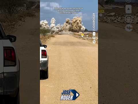 Deton4ção de rochas nas obras da #transnordestina em #quixeramobim #ceará #viral#fy #shorts#nordeste