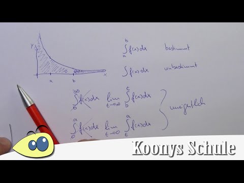 Was ist ein uneigentliches Integral? Integrale mit Grenzwert, Limes, Flächen im Unendlichen
