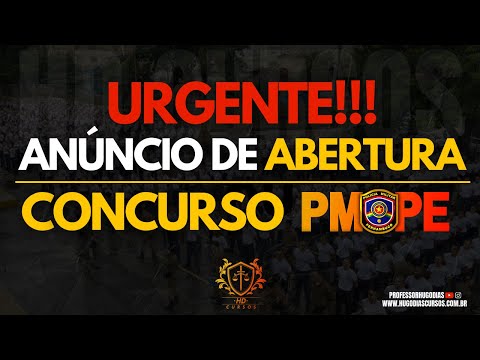 URGENTE!!! - CONCURSO PMPE: GOVERNADOR IRÁ ANUNCIAR OFICIALMENTE A ABERTURA DE CONCURSO