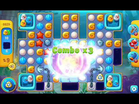 Fishdom Easy Level 9829 (with ingame lightning booster) @choraelmin