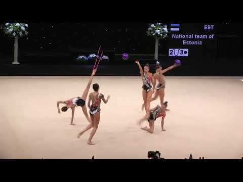 FIG Senior Group.Estonian National Team.2xrope - 3xball.EST 'Miss Valentine 2018'