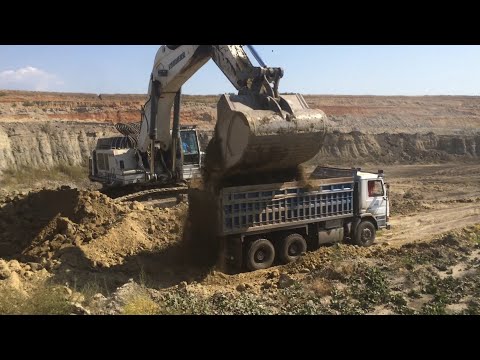 Liebherr 984 Excavator Loading Mercedes And Man Trucks - Sotiriadis Mining