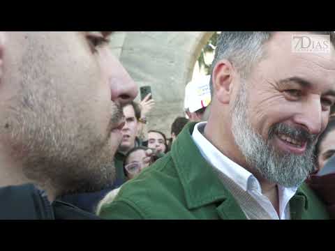 VISITA DE SANTIAGO ABASCAL, LÍDER DE VOX, A BADAJOZ