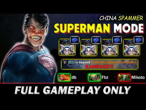 china spammer SUPERMAN MODE got a RAMPAGE!!! - Full Gameplay Meepo #336