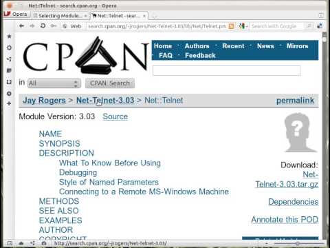 Beginner Perl Maven tutorial: 12.9 - search.cpan.org