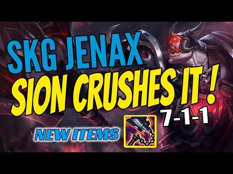 SK Gaming Jenax Plays SION Top vs Camille 7-1-1 KDA 3 Early Kills Challenger Gameplay New Items S11