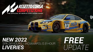 Новые ливреи 2022 года в рамках бесплатного обновления для Assetto Corsa Competizione