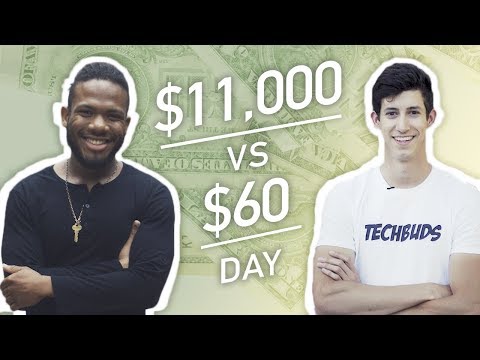 一天賺 11000 美元 vs. 一天賺 60 美元 (Earning $11,000 vs. $60 in a Day)