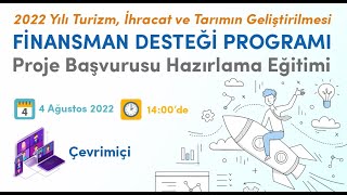 2022 TİTDES Finansman Desteği - PROJE BAŞVURUSU HAZIRLAMA EĞİTİMİ