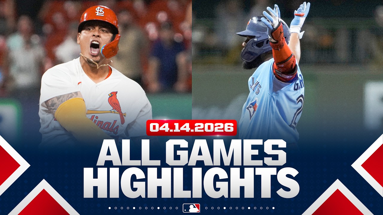 Highlights from ALL GAMES on 4/14! (Angels go B2B2B, Cards' walk-off, Toronto's thriller win, MORE!)