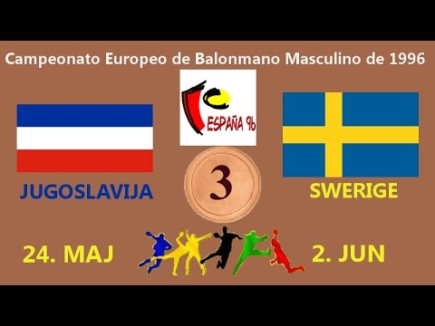 Handball гандбол 1996 Jugoslavija Sweden España Campeonato Europeo de Balonmano Masculino de 1996
