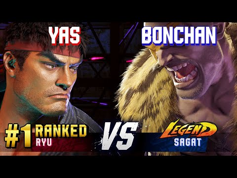 SF6 ▰ YAS (#1 Ranked Ryu) vs BONCHAN (Sagat) ▰ High Level Gameplay