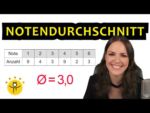 MITTELWERT berechnen – Notendurchschnitt, arithmetisches Mittel, Durchschnitt