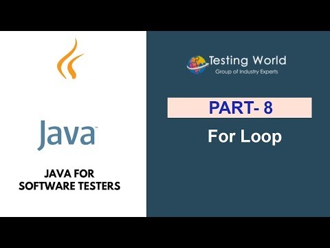 Java for Software Testers: For Loop Video
