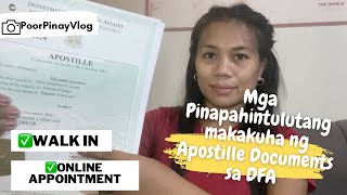 Requirements How to get Apostilled Documents | DFA APOSTILLED