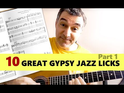 10 Great Gypsy jazz licks ! part 1 (1-5)