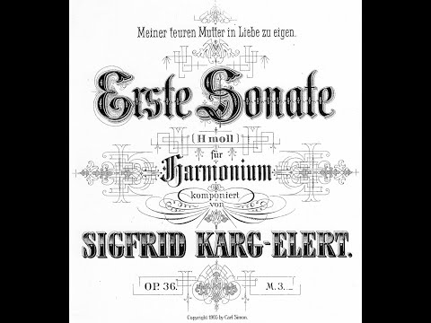 Sigfrid Karg-Elert: 1. Sonate op.36 für Harmonium h-moll - 2. Interludium