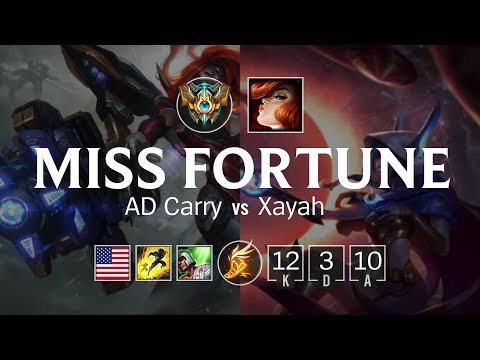 Miss Fortune AD Carry vs Xayah - NA Challenger Patch 8.8