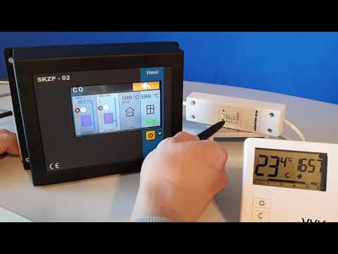 SKZP-02 Podłączenie regulatora pokojowego dwustanowego