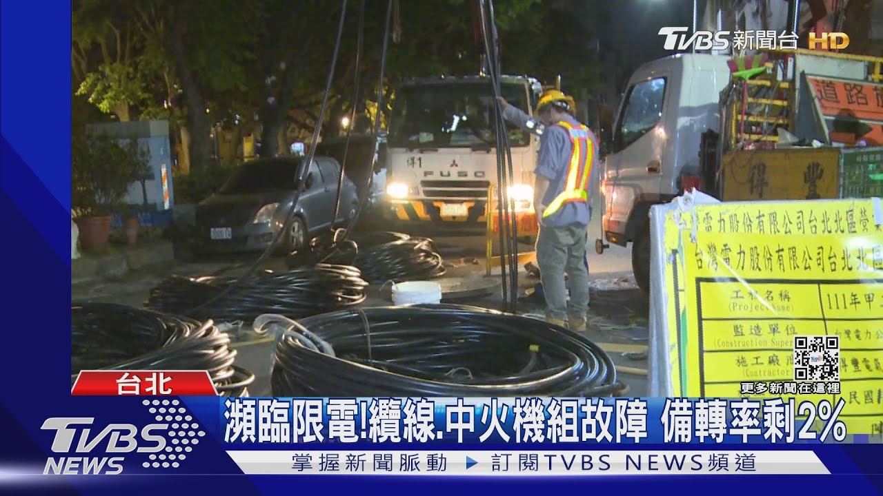 瀕臨限電!纜線、中火機組故障 備轉率剩2%