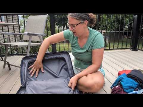 LOVEVOOK Carry On Luggage 22x14x9 Airline Approved, Expandable Hard Shell Suitcase with Spinner Wheels, USB Charging Port & Front Pocket, PC Hardside Rolling Luggage with TSA Lock for Travel video review thumbnail