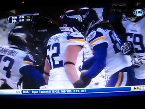 Vikings vs Ravens. Unbelievable last 2 minutes 2/3 (Craziest Snow Game EVER!)