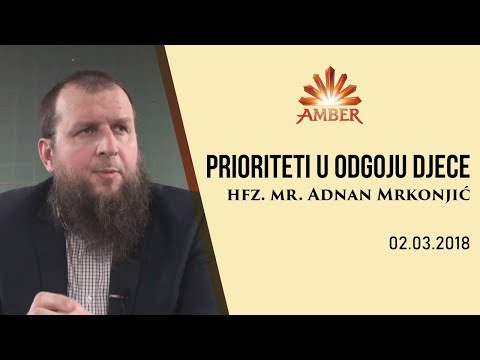 PRIORITETI U ODGOJU DJECE | hfz. mr. Adnan Mrkonjić