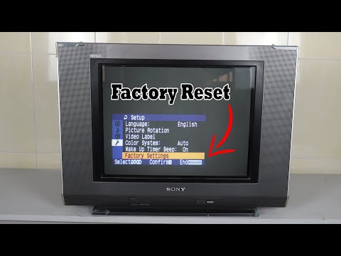 How to Reset Sony Wega TV to Factory Settings