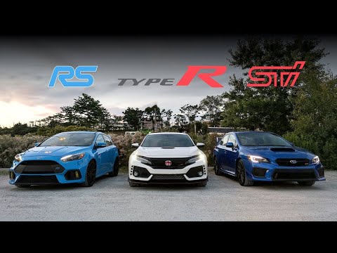 2018 Subaru STi vs Civic Type R vs Focus RS Review - Battle of the Year