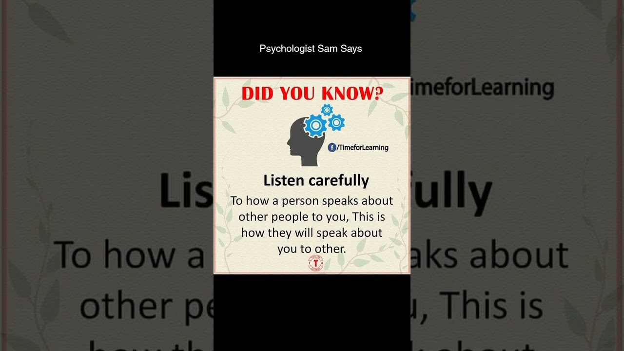 Psychologist Sam Says | Listen and Observe Others
