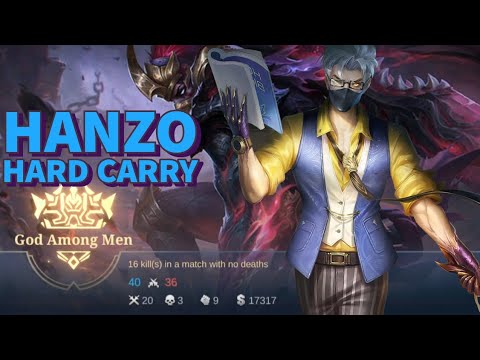HANZO CARRY 20 KILLS .. Got GOD Among MEN . #mlbb #mobilelegends #ml #hanzo #hanzoml #hanzomontage