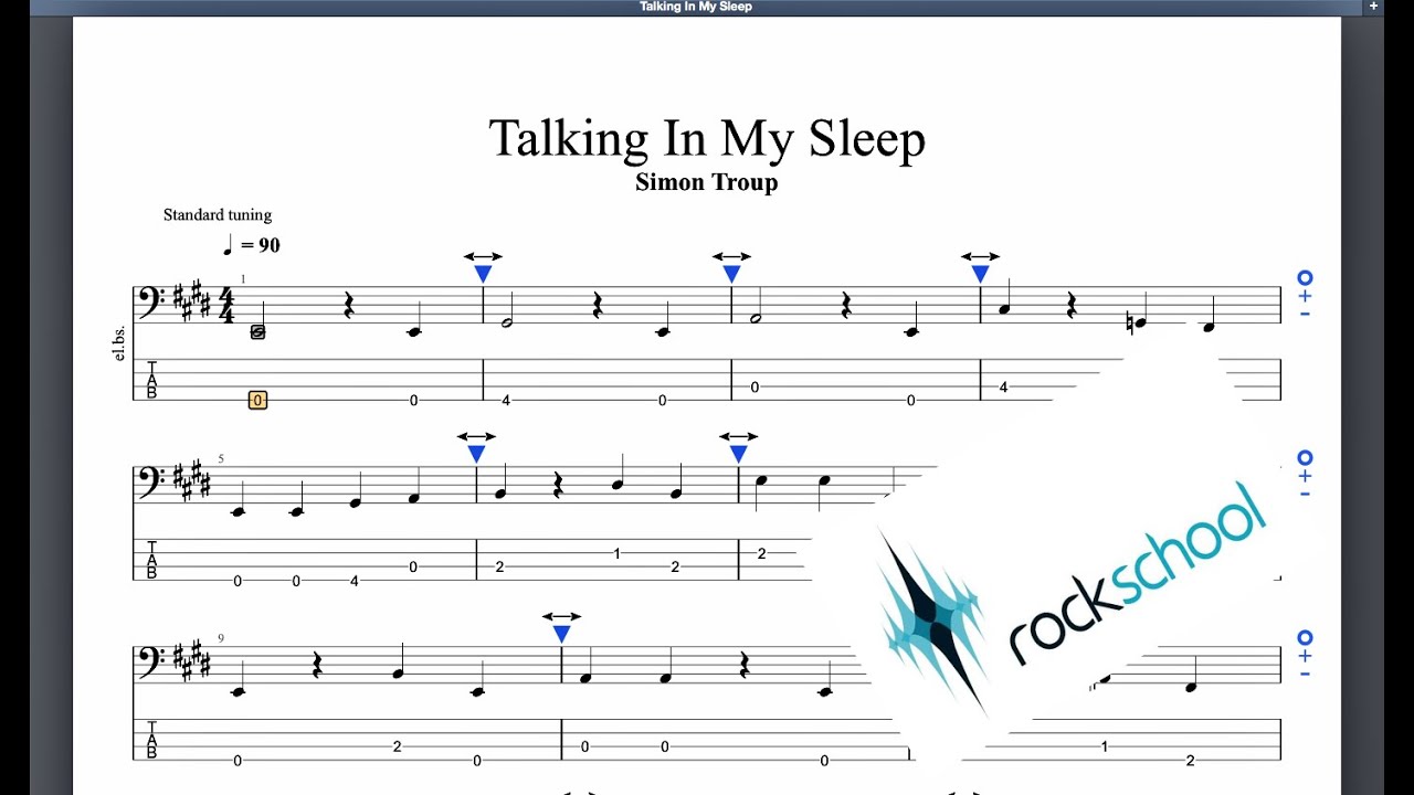 Talking in My Sleep Rockschool Debut Grade Bass