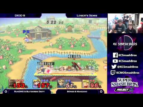DIOD8 Project M Doubles Losers Semis: DMX & BlitzkriegDeity Vs. Manzano & Bones
