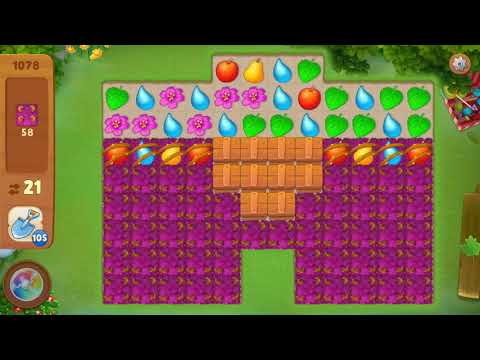 Gardenscapes Level 1078 Walkthrough "No Boosters Used"