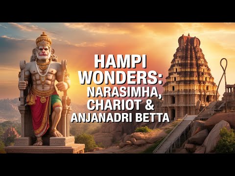 Exploring Hampi: Lakshmi Narasimha Temple, Stone Chariot & Anjanadri Betta (Hanuman’s Birthplace)