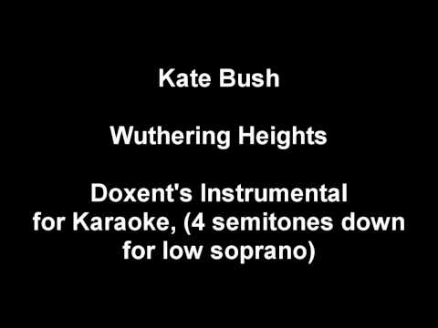 Wuthering Heights - 4 semitones down instrumental karaoke version