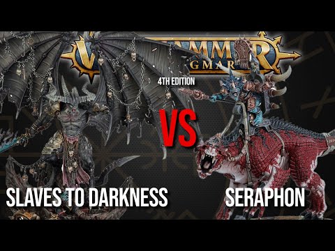 Slaves to Darkness Vs Seraphon - Age of Sigmar 4th Edition