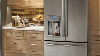 Cafe Café Series 27.8 Cu. Ft. French-door Refrigerator With Keurig K-cup Brewing System Fingerprint Resistant Black Slate CFE28UELDS Picture