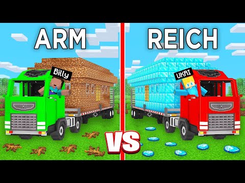 Billy Arm vs Ukri Reich TRUCK Bau Challenge in Minecraft