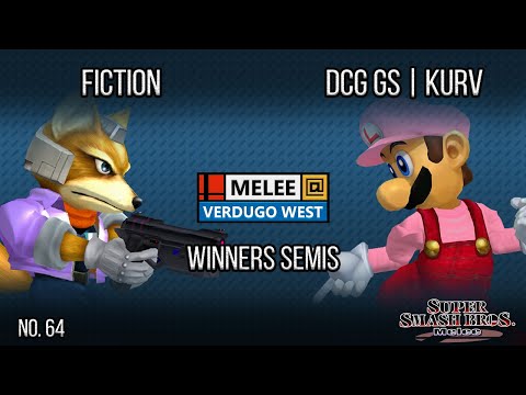 Melee @ Verdugo #64 - Fiction (Fox) VS DCG GS | Kurv (Luigi) - SSBM - Winners Semis