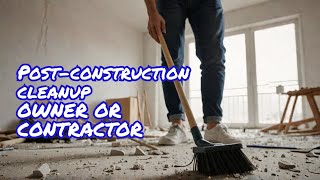 Post-construction Cleanup - Who is responsible? Owner or Contractor!