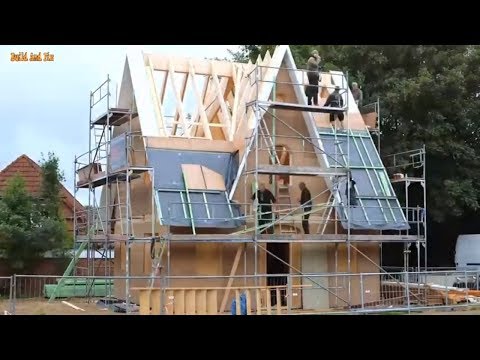 Extremely beautiful Wooden House Build Skills,  Machine Modern Technology