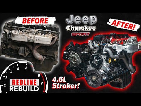 Jeep XJ Time-lapse Engine Rebuild, 4.0L Stroked to 4.6L | Redline Rebuild