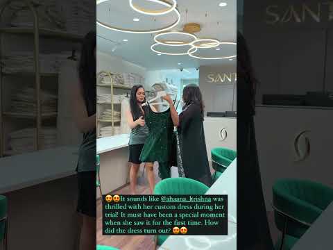 💚It sounds like @ahaana_krishna was thrilled with her custom dress during her trial #trending #dress