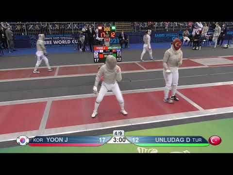 2021 Budapest Womens Sabre Team T16 KOR vs TUR