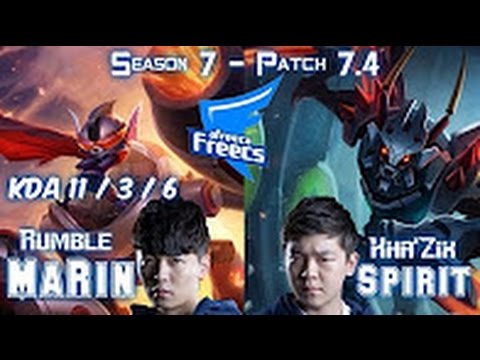 AFs MaRin RUMBLE vs AFs Spirit KHA'ZIX Jungle - Patch 7.4 KOREA Ranked